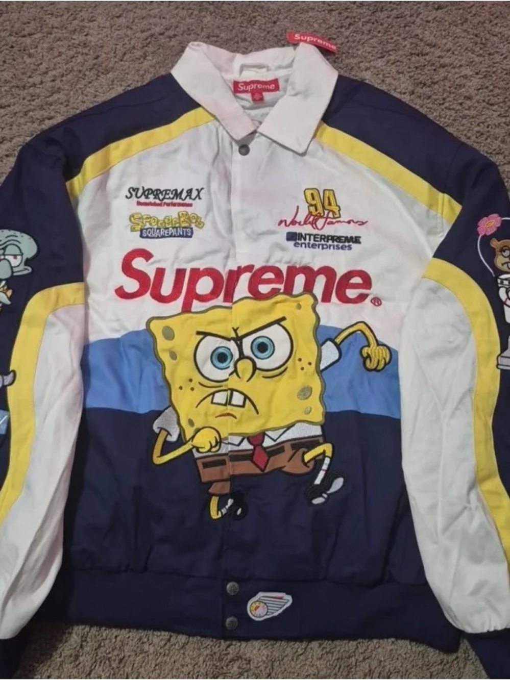 Supreme Multi-Color SpongeBob Racing Jacket